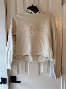 cotopaxi Cream 'DO GOOD.' Cropped Hoodie